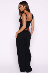Never Fades Track Pants Black