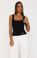 Taking Risks Tank Top Black