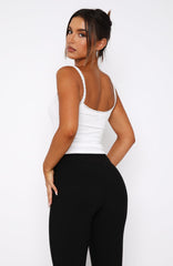 After Midnight Lace Trim Cami White