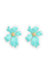 Hopper Earrings Aqua/Gold