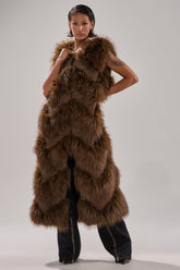 CAN'T BE BOTHERED PANELED FUR VEST