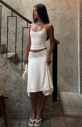 Cool Chaos Midi Skirt Off White