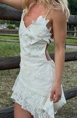 Midnight Run Mini Dress Vintage Cream