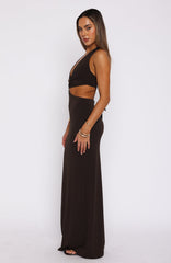 Haven't Met You Maxi Dress Chocolate