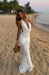 Be With You Forever Maxi Dress Off White