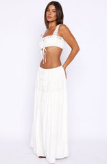 Keep It Loud Maxi Skirt White