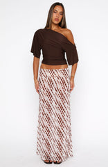 Sunday Strolls Maxi Skirt Espresso Mist