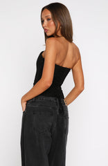Bye Girl Strapless Bustier Black