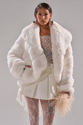 ELIXIR PANELED FAUX FUR IN WHITE