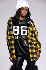 NEW CHAMP REBUILT JERSEY FLANNEL TOP