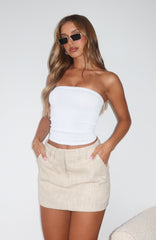 The Right One Mid Rise Mini Skort Oat