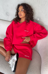 Test Drive Oversized Sweater Red