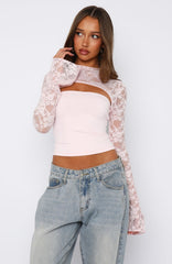 Devoted Love Long Sleeve Top Baby Pink