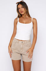 Maddy Denim Shorts Sesame