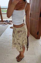 Summer In Bali Midi Skirt Golden Dusk