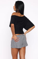 Marrakech Moments Cinched Waist Top Black