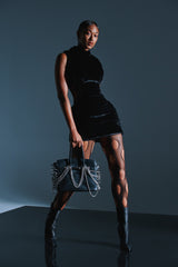 HOT GIRL LACE FUR MINI DRESS