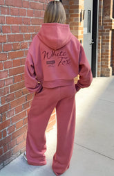 Studio 17 Willa Boxy Zip Front Hoodie Dusty Plum
