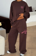 Studio 17 Raven Wide Leg Sweatpants Chocolate