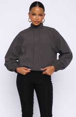 Cool Vibe Funnel Neck Jacket Steel