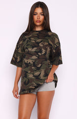 In Plain Sight Oversized Tee Green Camo