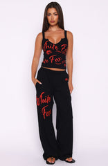 Never Fades Track Pants Black
