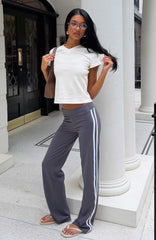 Almost Ready Straight Leg Pants Charcoal