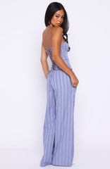 Promise Me This Pants Navy Check