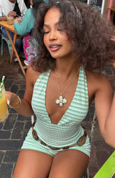 Perfect Date Playsuit Green
