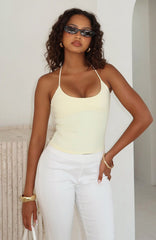 Timing Is Right Halter Top Lemon