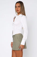 The Right One Mid Rise Mini Skort Olive