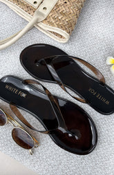 Dean Jelly Thong Sandals Chocolate