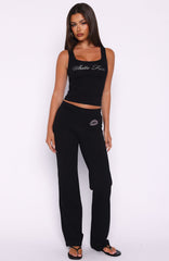 Pillow Talk Club Straight Leg Pants Black