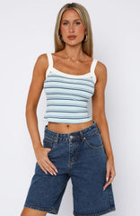 Electric Energy Tank Top Blue Stripe
