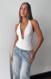 Angel Glow Halter Bustier Off White