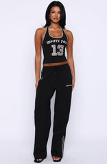 Boss Babe Vibes Track Pants Black