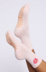 Bright Side Grip Socks 2 Pack Mango & Pink