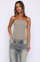 Bye Girl Strapless Bustier Taupe