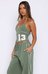 Can't Help The Feeling Halter Top Khaki