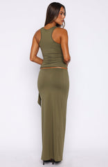 Chasing Stillness Maxi Skirt Olive