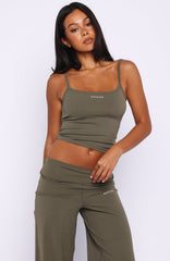 Core Strengths Tank Top Khaki