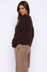 Cozy Vibes Knit Cardigan Chocolate