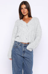 Cozy Vibes Knit Cardigan Grey Marle