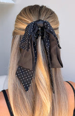 Dalary Hair Clip Black Polka Dots