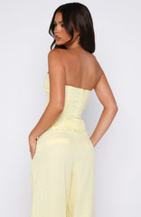 Downtown Pulse Strapless Bustier Lemon