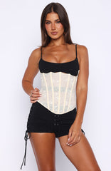 Electric Heart Bustier Black/Cream