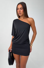 Favourite Girl Off Shoulder Mini Dress Black