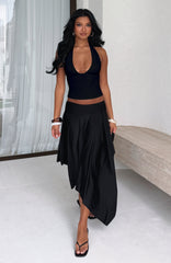 Free All Night Midi Skirt Black
