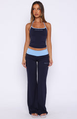 Glow Game Flare Pants Navy