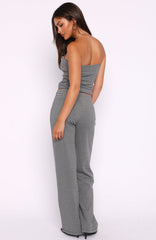 Happy It Happened Pants Grey/White Stripe
